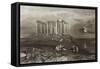 Temple of Minerva Medica-Joseph Mallord William Turner-Framed Stretched Canvas