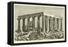 Temple of Minerva, or Jupiter Panhellenion-null-Framed Stretched Canvas