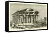 Temple of Neptune at Paestum-null-Framed Stretched Canvas