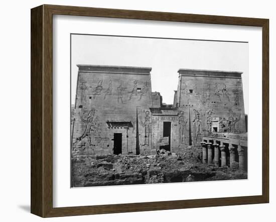 Temple of Philae, Nubia, Egypt, 1852-Maxime Du Camp-Framed Giclee Print