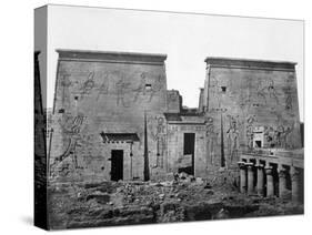Temple of Philae, Nubia, Egypt, 1852-Maxime Du Camp-Stretched Canvas