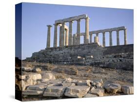 Temple of Poseidon, 5th Century, Sounion, Cape Sounion, Greece, Europe-Desmond Harney-Stretched Canvas