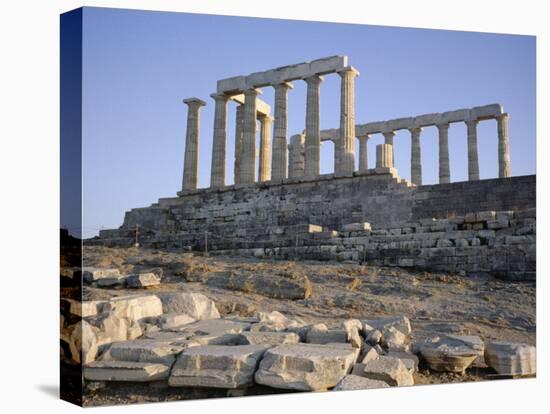 Temple of Poseidon, 5th Century, Sounion, Cape Sounion, Greece, Europe-Desmond Harney-Stretched Canvas