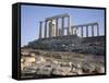 Temple of Poseidon, 5th Century, Sounion, Cape Sounion, Greece, Europe-Desmond Harney-Framed Stretched Canvas