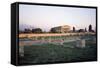 Temple of Poseidon at Sunset-null-Framed Stretched Canvas