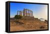 Temple of Poseidon, Cape Sounion, Attica, Greece-Marco Simoni-Framed Stretched Canvas