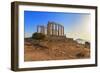 Temple of Poseidon, Cape Sounion, Attica, Greece-Marco Simoni-Framed Photographic Print