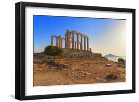 Temple of Poseidon, Cape Sounion, Attica, Greece-Marco Simoni-Framed Photographic Print