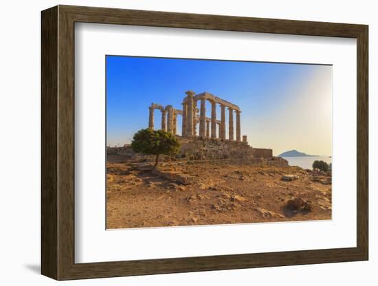 Temple of Poseidon, Cape Sounion, Attica, Greece-Marco Simoni-Framed Photographic Print