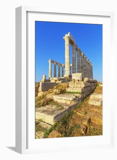 Temple of Poseidon, Cape Sounion, Attica, Greece-Marco Simoni-Framed Photographic Print