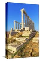 Temple of Poseidon, Cape Sounion, Attica, Greece-Marco Simoni-Stretched Canvas