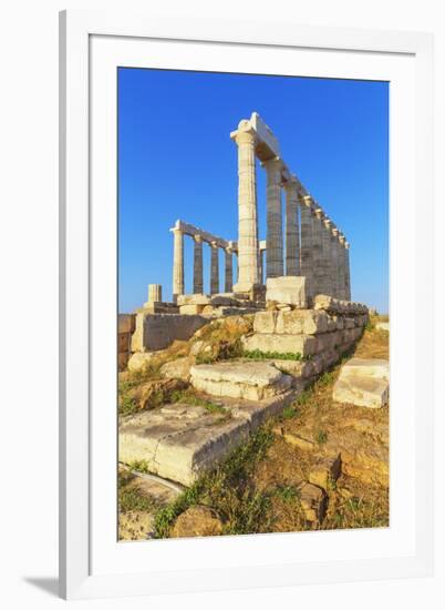 Temple of Poseidon, Cape Sounion, Attica, Greece-Marco Simoni-Framed Photographic Print