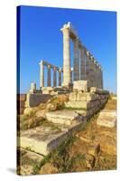 Temple of Poseidon, Cape Sounion, Attica, Greece-Marco Simoni-Stretched Canvas