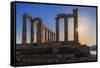 Temple of Poseidon, Cape Sounion, Attica, Greece-Marco Simoni-Framed Stretched Canvas