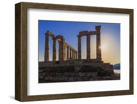 Temple of Poseidon, Cape Sounion, Attica, Greece-Marco Simoni-Framed Photographic Print