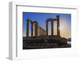 Temple of Poseidon, Cape Sounion, Attica, Greece-Marco Simoni-Framed Photographic Print