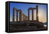 Temple of Poseidon, Cape Sounion, Attica, Greece-Marco Simoni-Framed Stretched Canvas