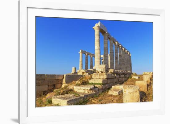 Temple of Poseidon, Cape Sounion, Attica, Greece-Marco Simoni-Framed Photographic Print