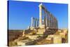 Temple of Poseidon, Cape Sounion, Attica, Greece-Marco Simoni-Stretched Canvas