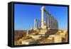 Temple of Poseidon, Cape Sounion, Attica, Greece-Marco Simoni-Framed Stretched Canvas