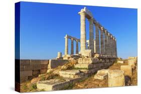 Temple of Poseidon, Cape Sounion, Attica, Greece-Marco Simoni-Stretched Canvas