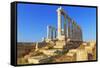 Temple of Poseidon, Cape Sounion, Attica, Greece-Marco Simoni-Framed Stretched Canvas