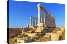 Temple of Poseidon, Cape Sounion, Attica, Greece-Marco Simoni-Stretched Canvas