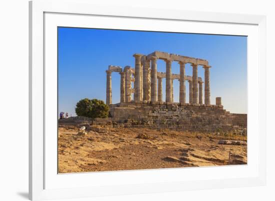 Temple of Poseidon, Cape Sounion, Attica, Greece-Marco Simoni-Framed Photographic Print