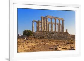 Temple of Poseidon, Cape Sounion, Attica, Greece-Marco Simoni-Framed Photographic Print