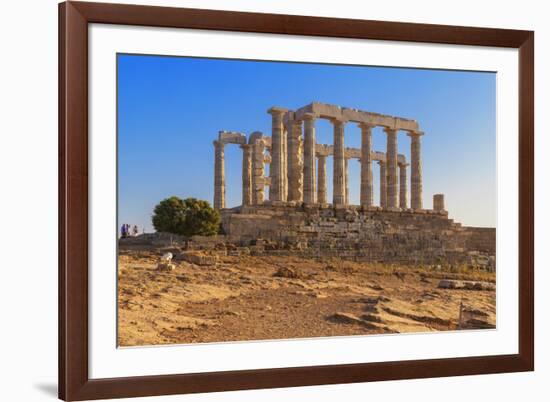 Temple of Poseidon, Cape Sounion, Attica, Greece-Marco Simoni-Framed Photographic Print