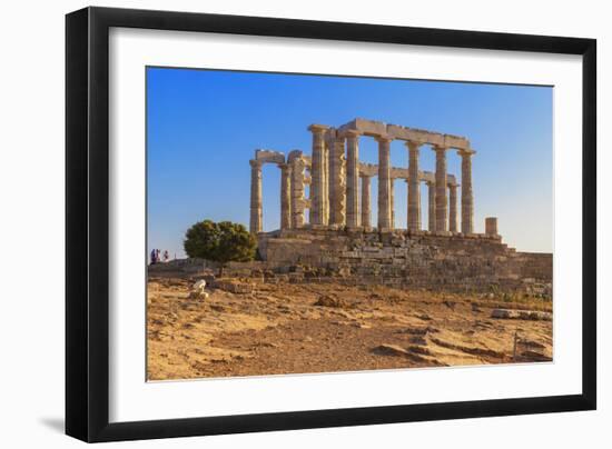 Temple of Poseidon, Cape Sounion, Attica, Greece-Marco Simoni-Framed Photographic Print