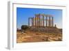 Temple of Poseidon, Cape Sounion, Attica, Greece-Marco Simoni-Framed Photographic Print