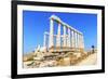 Temple of Poseidon, Cape Sounion, Attica, Greece-Marco Simoni-Framed Photographic Print