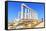 Temple of Poseidon, Cape Sounion, Attica, Greece-Marco Simoni-Framed Stretched Canvas