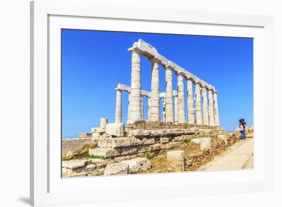 Temple of Poseidon, Cape Sounion, Attica, Greece-Marco Simoni-Framed Photographic Print