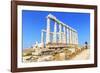 Temple of Poseidon, Cape Sounion, Attica, Greece-Marco Simoni-Framed Photographic Print