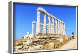 Temple of Poseidon, Cape Sounion, Attica, Greece-Marco Simoni-Framed Photographic Print