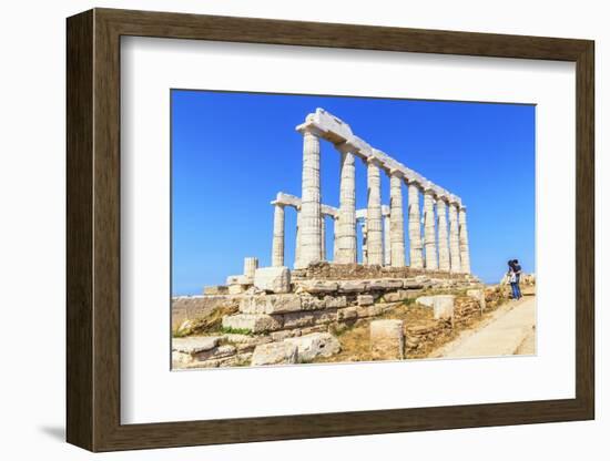 Temple of Poseidon, Cape Sounion, Attica, Greece-Marco Simoni-Framed Photographic Print