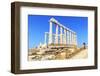 Temple of Poseidon, Cape Sounion, Attica, Greece-Marco Simoni-Framed Photographic Print