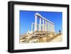 Temple of Poseidon, Cape Sounion, Attica, Greece-Marco Simoni-Framed Photographic Print