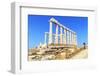 Temple of Poseidon, Cape Sounion, Attica, Greece-Marco Simoni-Framed Photographic Print