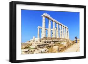 Temple of Poseidon, Cape Sounion, Attica, Greece-Marco Simoni-Framed Photographic Print