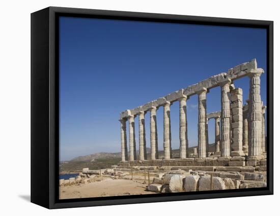 Temple of Poseidon, Cape Sounion, Greece, Europe-Angelo Cavalli-Framed Stretched Canvas