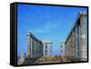 Temple of Poseidon in Greece-Paul Souders-Framed Stretched Canvas