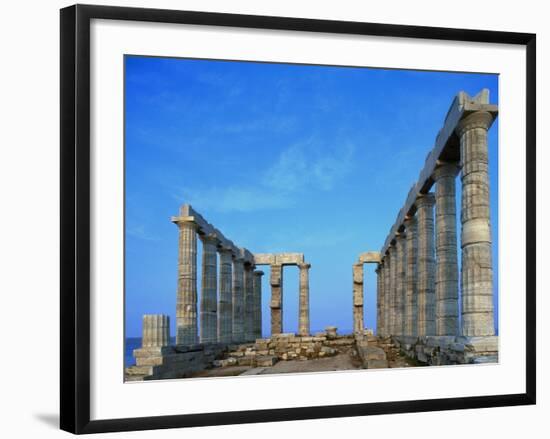 Temple of Poseidon in Greece-Paul Souders-Framed Photographic Print