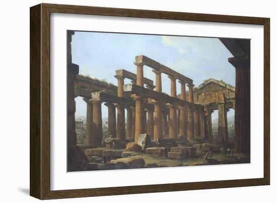 Temple of Poseidon in Paestum-Antonio Joli-Framed Giclee Print