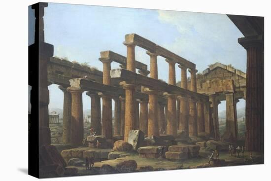 Temple of Poseidon in Paestum-Antonio Joli-Stretched Canvas