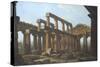 Temple of Poseidon in Paestum-Antonio Joli-Stretched Canvas