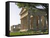 Temple of Poseidon,Temple of Hera Beyond, Paestum, Campania, Italy-Marco Cristofori-Framed Stretched Canvas