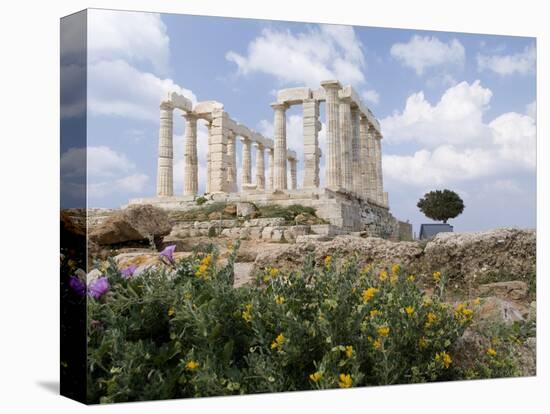 Temple of Poseidon-Richard Nowitz-Stretched Canvas